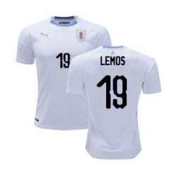 Uruguay #19 Lemos Away Soccer Country Jersey