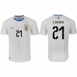 Uruguay #21 E.Cavani Home Soccer Country Jersey