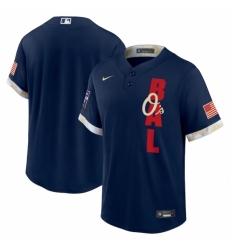 Men's Baltimore Orioles Blank Nike Navy 2021 MLB All-Star Game Replica Jersey