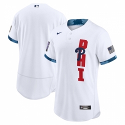 Men's Philadelphia Phillies Blank Nike White 2021 MLB All-Star Game Authentic Jersey