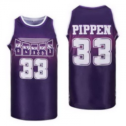 #33 SCOTTIE PIPPEN BLACK ALTERNATE BASKETBALL JERSEY