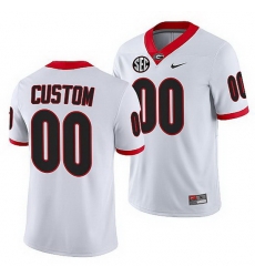 Georgia Bulldogs Custom White College Football Game Jersey