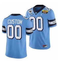 North Carolina Tar Heels Custom Blue 2021 Duke'S Mayo Bowl Cfp Jersey