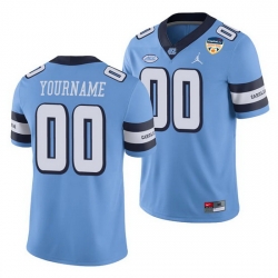 North Carolina Tar Heels Custom Carolina Blue 2021 Orange Bowl Game Jersey