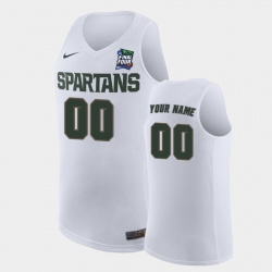 Michigan State Spartans Custom White 2019 Final Four Replica Jersey