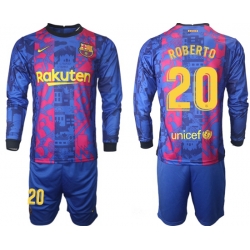 Men Barcelona Long Sleeve Soccer Jerseys 504