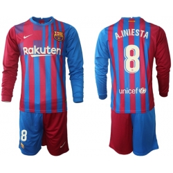 Men Barcelona Long Sleeve Soccer Jerseys 580