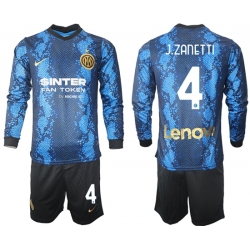 Men Inter Milan Long Sleeve Soccer Jerseys 518