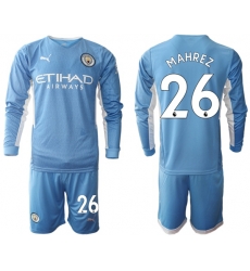 Men Manchester City Long Sleeve Soccer Jerseys 502