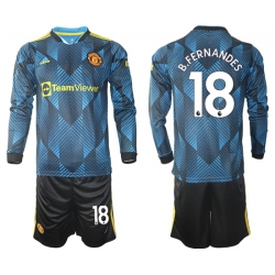 Men Manchester United Long Sleeve Soccer Jerseys 548