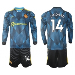 Men Manchester United Long Sleeve Soccer Jerseys 550