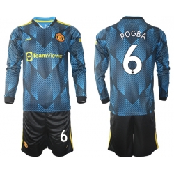 Men Manchester United Long Sleeve Soccer Jerseys 556