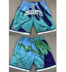 Men Charlotte Hornets Teal Shorts