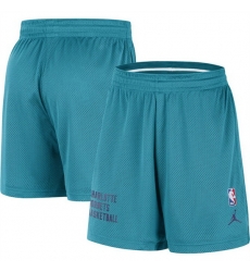 Men Charlotte Hornets Teal Warm Up Performance Practice Shorts 