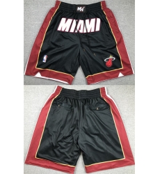 Men Miami Heat Black Shorts  28Run Small 29