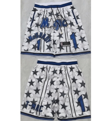 Men Orlando Magic 1 Penny Hardaway White 2025 Shorts Men Orlando Magic 1 Penny Hardaway White 2025 Shorts