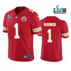 Men Women Youth Toddler Kansas City Chiefs 1 Jerick McKinnon Red Super Bowl LVII Patch Vapor Untouchable Limited Stitched Jersey