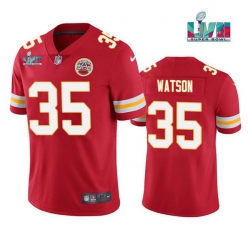 Men Women Youth Toddler Kansas City Chiefs 35 Jaylen Watson Red Super Bowl LVII Patch Vapor Untouchable Limited Stitched Jersey