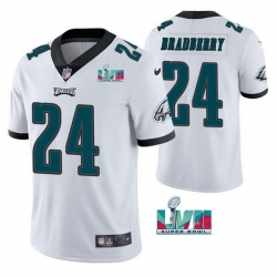 Men Women Youth Toddler Philadelphia Eagles 24 James Bradberry White Super Bowl LVII Vapor Untouchable Limited Stitched Jersey