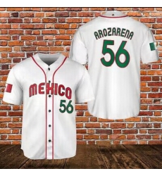 Men Mexico Baseball 56 Randy Arozarena 2023 white World Baseball Classic Stitched Jersey