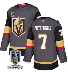 Men Women Youth Vegas Golden Knights #7 Alex Pietrangelo Gray 2023 Stanley Cup Champions Stitched Jersey