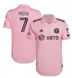 Men's Inter Miami CF Jean Mota adidas Pink 2022 The Heart Beat Kit Authentic Player Jersey