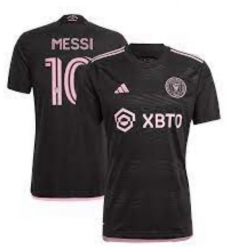 Men's Inter Miami CF Lionel Messi #10 2023 Black Pink Soccer Jersey