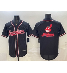 Men Cleveland Guardians Team Big Logo 2026 Fashion Replica Black Out Stitched Baseball Jersey Men Cleveland Guardians Team Big Logo 2026 Fashion Replica Black Out Stitched Baseball Jersey