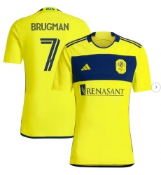 Mens Nashville SC Gastón Brugman adidas Yellow 2024 The 615 Kit Replica Player Jersey Mens Nashville SC Gastón Brugman adidas Yellow 2024 The 615 Kit Replica Player Jersey