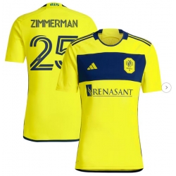 Mens Nashville SC Walker Zimmerman adidas Yellow 2024 The 615 Kit Replica Player Jersey