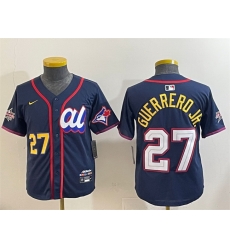 Youth American League 27 Vladimir Guerrero Jr  Navy 2025 All Star Edition Limited Stitched Baseball Jersey