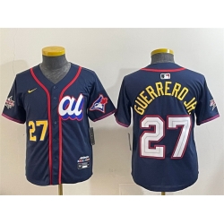 Youth American League 27 Vladimir Guerrero Jr  Navy 2025 All Star Edition Limited Stitched Baseball Jersey