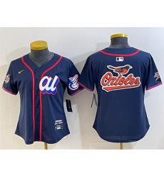 Youth American League Baltimore Orioles Team Big Logo Navy 2025 All Star Edition Limited Stitched Baseball Jersey