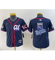 Youth American League Kansas City Royals Team Big Logo Navy 2025 All Star Edition Limited Stitched Baseball Jersey 3 Youth American League Kansas City Royals Team Big Logo Navy 2025 All Star Edition Limited Stitched Baseball Jersey 3