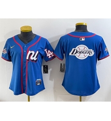 Youth National League Los Angeles Dodgers Team Big Logo Blue 2025 All Star Edition Limited Stitched Baseball Jersey