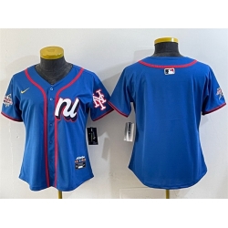 Youth National League New York Mets Blank Blue 2025 All Star Edition Limited Stitched Baseball Jersey