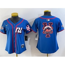 Youth National League New York Mets Team Big Logo Blue 2025 All Star Edition Limited Stitched Baseball Jersey