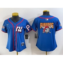 Youth National League Pittsburgh Pirates Team Big Logo Blue 2025 All Star Edition Limited Stitched Baseball Jersey