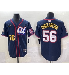 Men American League 56 Randy Arozarena Navy 2025 All Star Edition Limited Stitched Baseball Jersey