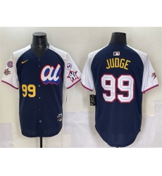 Men American League 99 Aaron Judge Navy Alternate 2025 All Star With Patch Edition Limited Stitched Baseball Jersey