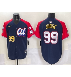 Men American League 99 Aaron Judge Navy Red Alternate 2025 All Star With Patch Edition Limited Stitched Baseball Jersey Men American League 99 Aaron Judge Navy Red Alternate 2025 All Star With Patch Edition Limited Stitched Baseball Jersey