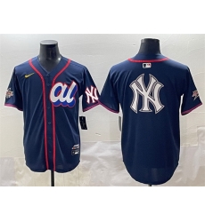Men American League New York Yankees Team Big Logo Navy 2025 All Star Edition Limited Stitched Baseball Jersey 001