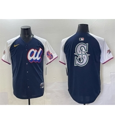 Men American League Seattle Mariners Team Big Logo Navy Alternate 2025 All Star Edition Limited Stitched Baseball Jersey