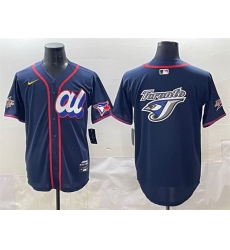 Men American League Toronto Blue Jays Team Big Logo Navy 2025 All Star Edition Limited Stitched Baseball Jersey