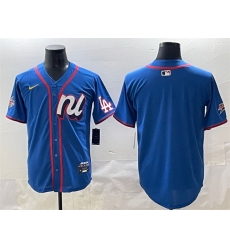 Men National League Los Angeles Dodgers Blank Blue 2025 All Star Edition Limited Stitched Baseball Jersey