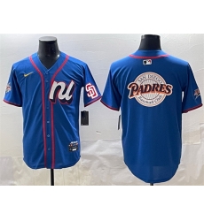Men National League San Diego Padres Team Big Logo Blue 2025 All Star Edition Limited Stitched Baseball Jersey 001