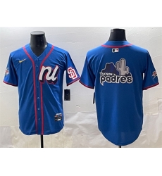 Men National League San Diego Padres Team Big Logo Blue 2025 All Star Edition Limited Stitched Baseball Jersey 002