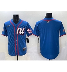 Men National League St Louis Cardinals Blank Blue 2025 All Star Edition Limited Stitched Baseball Jersey Men National League St Louis Cardinals Blank Blue 2025 All Star Edition Limited Stitched Baseball Jersey