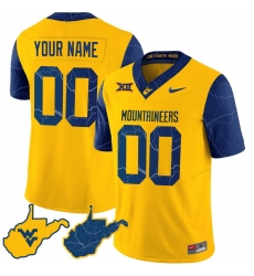 Men Women Youth West Virginia Mountaineers 2024 Country Roads Custom Jersey All Stitched Gold Men Women Youth West Virginia Mountaineers 2024 Country Roads Custom Jersey All Stitched Gold