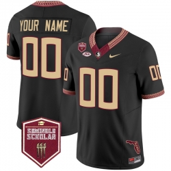 Men Women Youth Florida State Seminoles 2024 Seminole Scholar Patch Vapor Limited Custom Jersey All Stitched Black